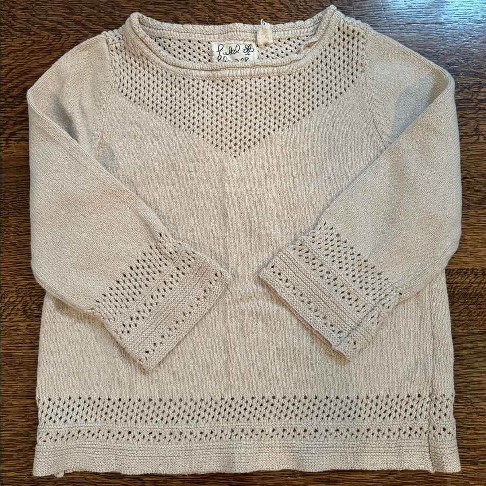 Field Flower for Anthropologie Lattice Sweater Medium